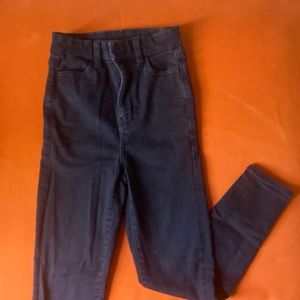 American Eagle Ne(x)t Level Stretch Jeggings in Black (000 X-short)